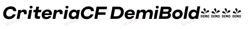 CriteriaCF DemiBold字体转换